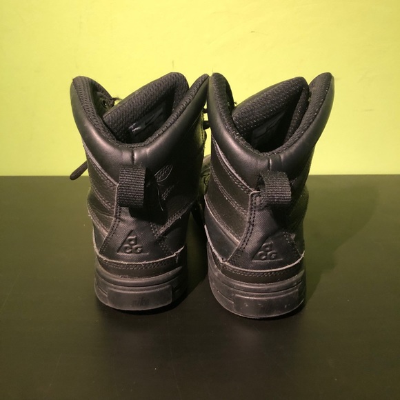 🥾 NIKE ACG WOODSIDE 2 HIGH PS YOUTH BLACK HIKING RAIN WINTER BOOTS 🥾 - Picture 4 of 9